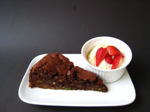 Serve with strawberries and whipped cream Serve with strawberries and whipped cream