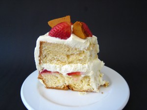 A slice of brittle torte