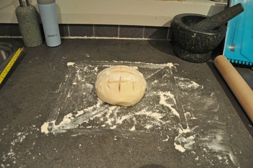 Measuring the dimensions using flour