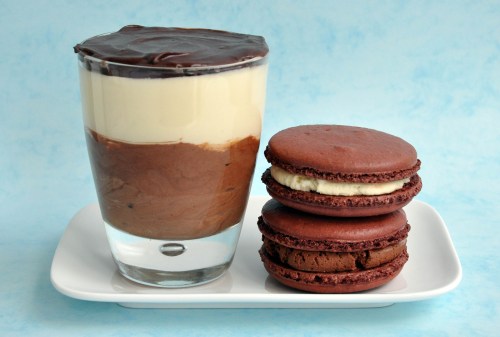 Chocolate Mousse and Macarons 