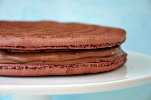 Chocolate Mousse Macaron Cake