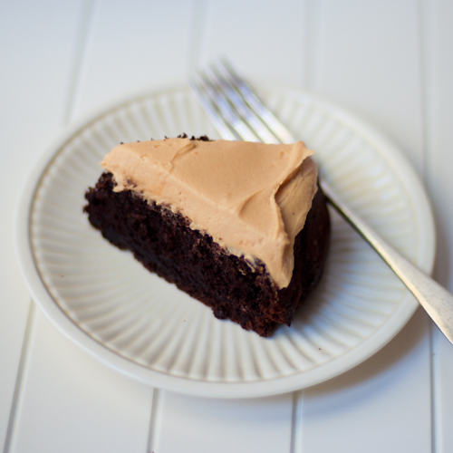 Chocolate Cake4 Devil's Food Cake with Peanut Butter Frosting