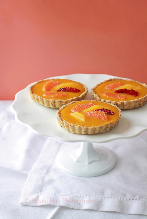 Orange Passionfruit Curd Mini Tarts