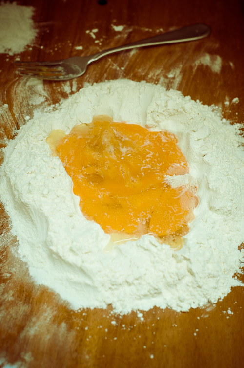 How to make pasta: Lightly beat the eggs