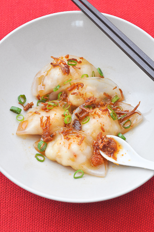 Prawn Dumplings with XO Sauce 5 Prawn Dumplings with XO Sauce