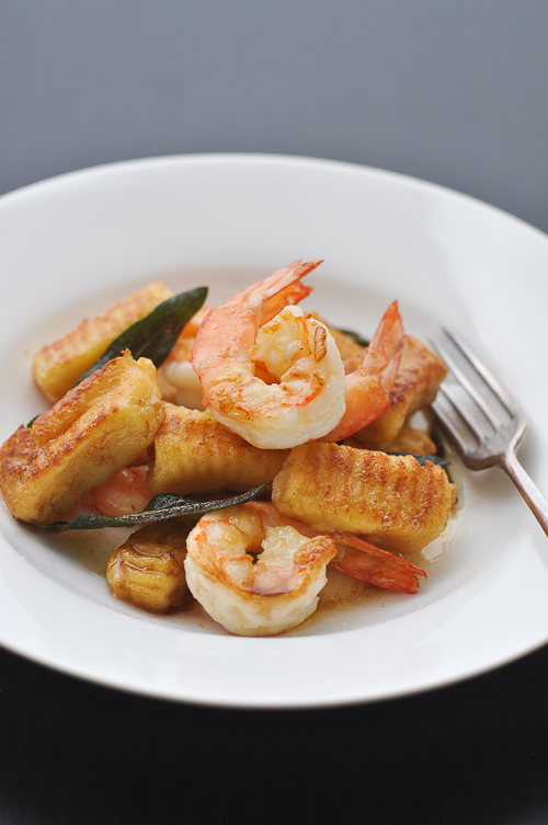 Potato Gnocchi with Prawns, Sage and Burnt Butter