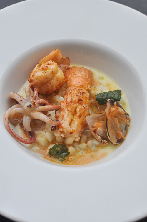 Seafood "Risotto" with scampi, pippies and squid (but no rice!)
